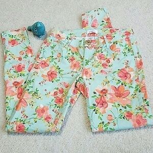 Candies sz 3 floral skinny jeans